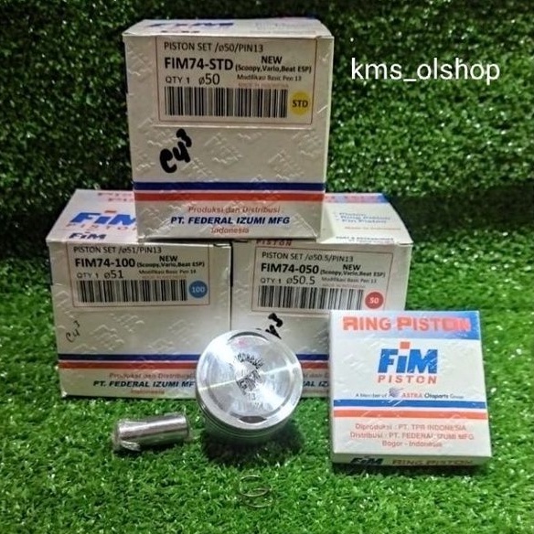 Piston kit Fim 74 Beat new, Scoopy, Vario 110