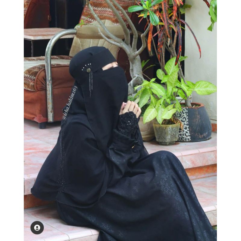 Niqab Bandana Mahkota Rantai Cadar Niqob Viral Termurah By Habbabah