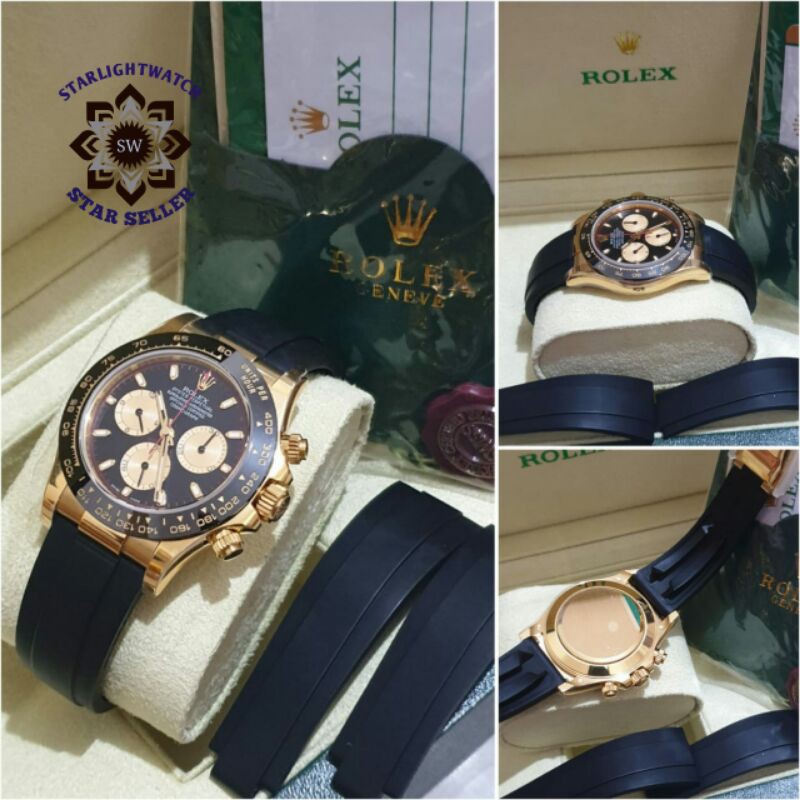 JAM TANGAN PRIA ROLEX DAYTONA AUTOMATIC MESIN SWISS CLONING