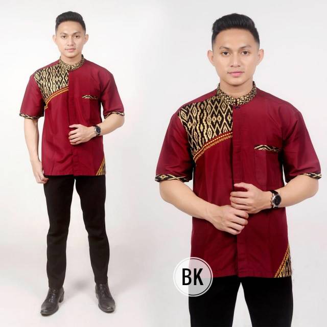 Hem batik pria modern asli pekalongan murah meriah bagus dipakai untuk acara formal dan informal ade