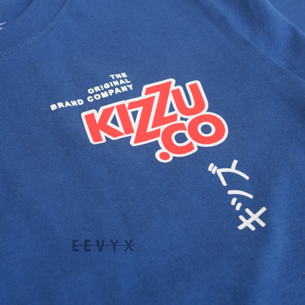 Kizzu Baju Kaos Anak Laki Laki Lengan Panjang Umur 1-12 Tahun - CO Biru - Eevyx Store