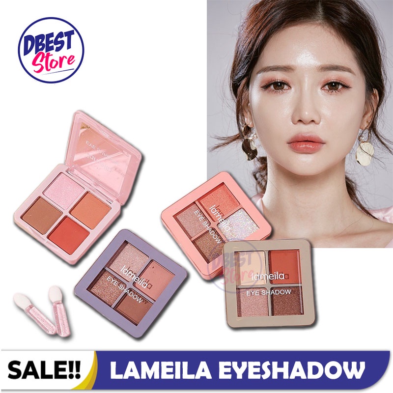 Eyeshadow Palette Lameila 5086 - 4 Warna Matte &amp; Glitter - Tahan Lama &amp; Aman untuk Kulit - PROMO MURAH (NEW) ADS