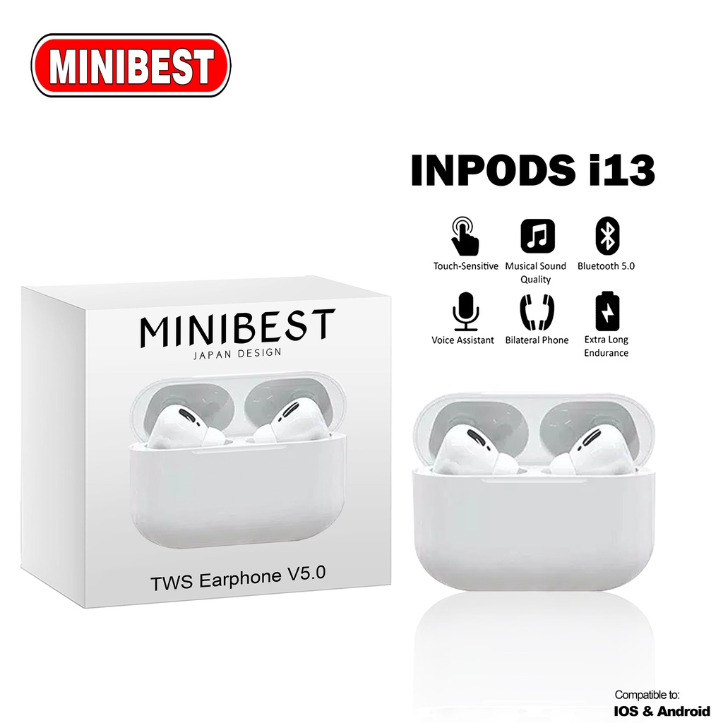 MB Headset Bluetooth TWS I13 Earphone Wireless Headphones MB-555