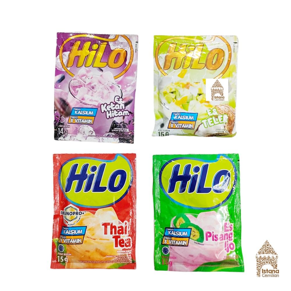 Hilo / Hi Lo Teh Tarik / Es Pisang Ijo / Thai Tea / Es Ketan Hitam / Teler SACHET Satuan