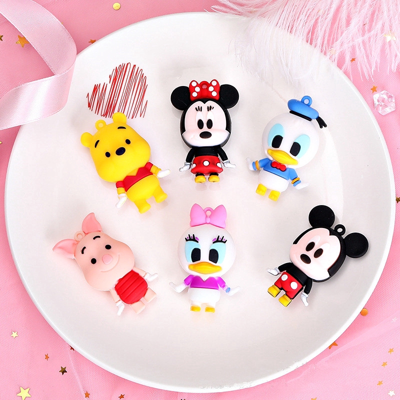 Gantungan Kunci Desain Kartun Winnie The Pooh Mickey Donald Duck Untuk Dekorasi Tas Mobil