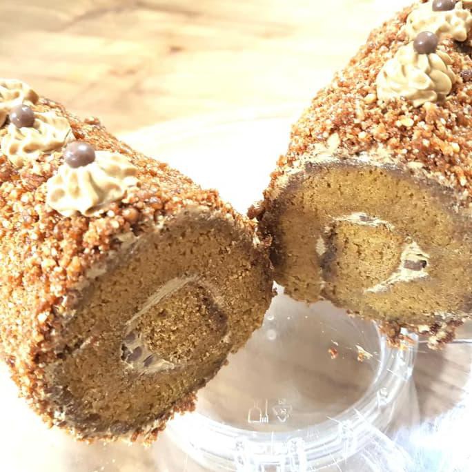 Super Hot Mocca Nougat Roll Cake / Bolu Gulung Mocca / Bolu Gulung Premium