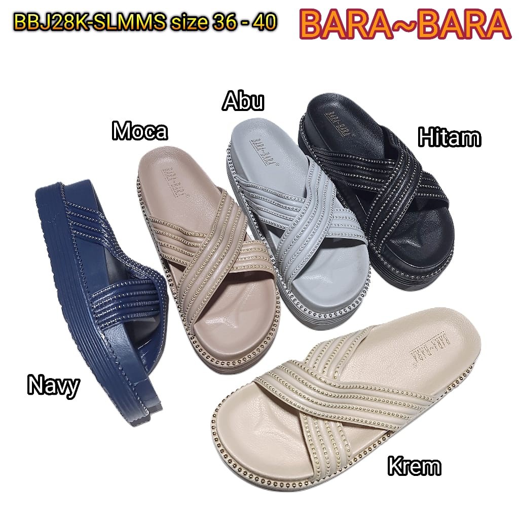 jelly sandal wanita barabara wedges karet import bara bara BBJ28K-SLMMS