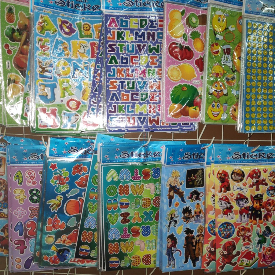 Stiker laser anak kartun sticker murah