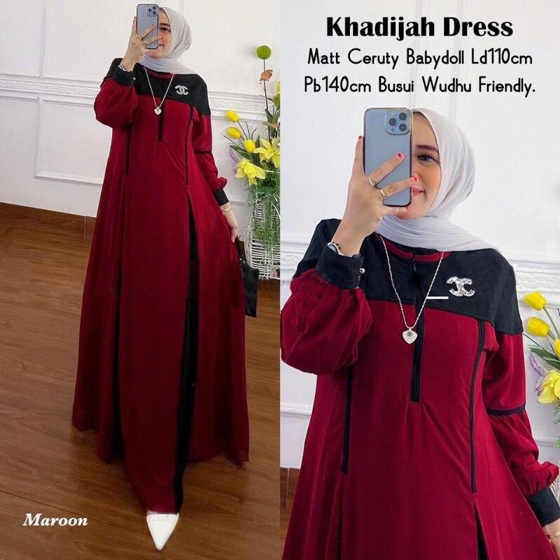 DRESS MUSLIM, baju wanita, baju gamis, dress, gamis, Baju gamis, fashion wanita, Khadijah Dress