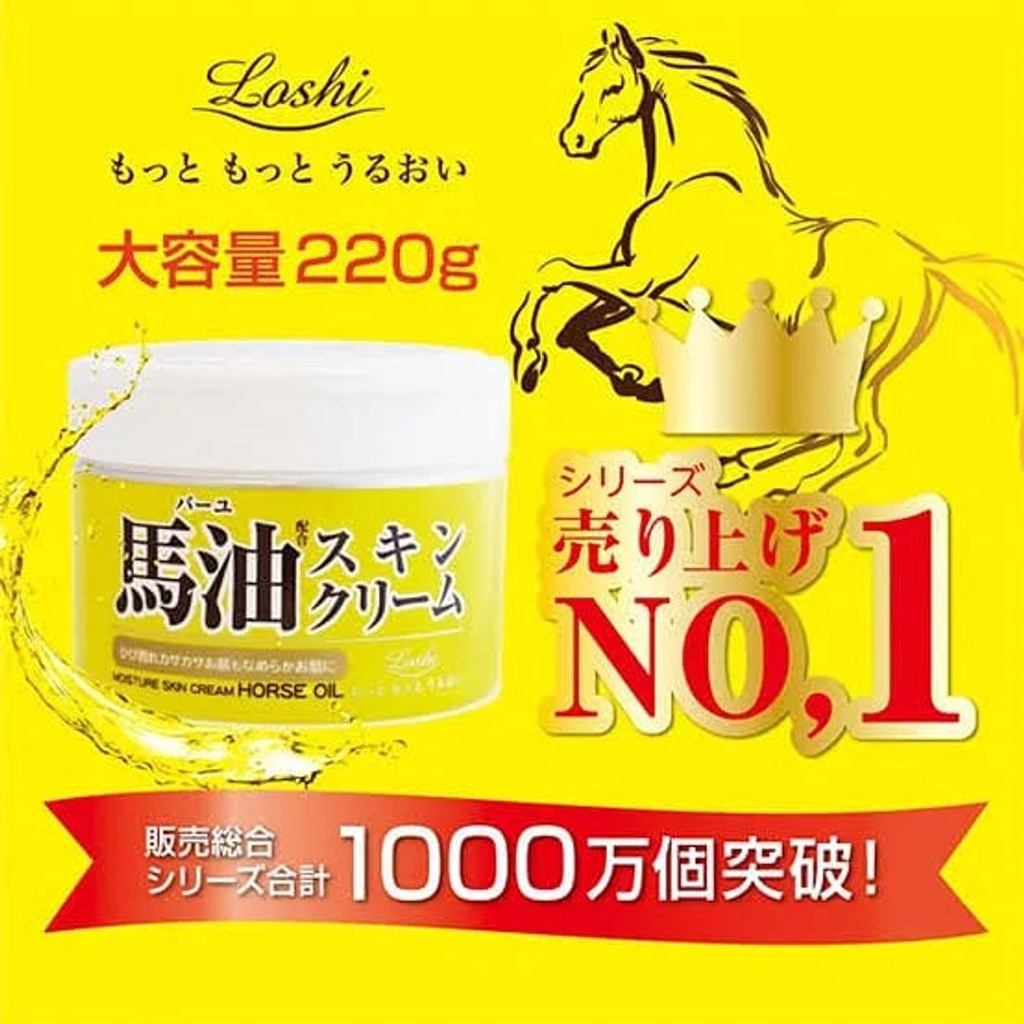 Jual LOSHI HORSE OIL MOISTURE SKIN CREAM 220GR HORSE OIL Shopee Indonesia