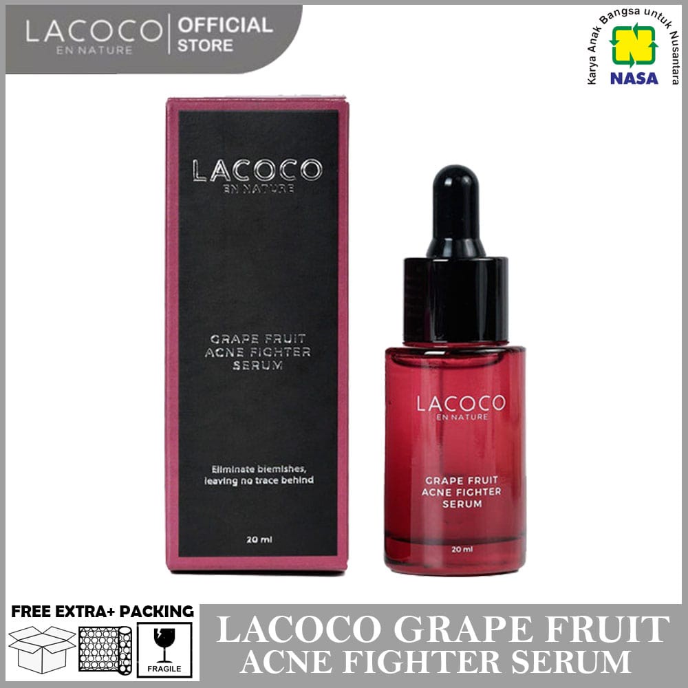 LACOCO GRAPE FRUIT ACNE FIGHTER SERUM - SERUM LACOCO - SERUM ACNE - SERUM PENGHILANG JERAWAT