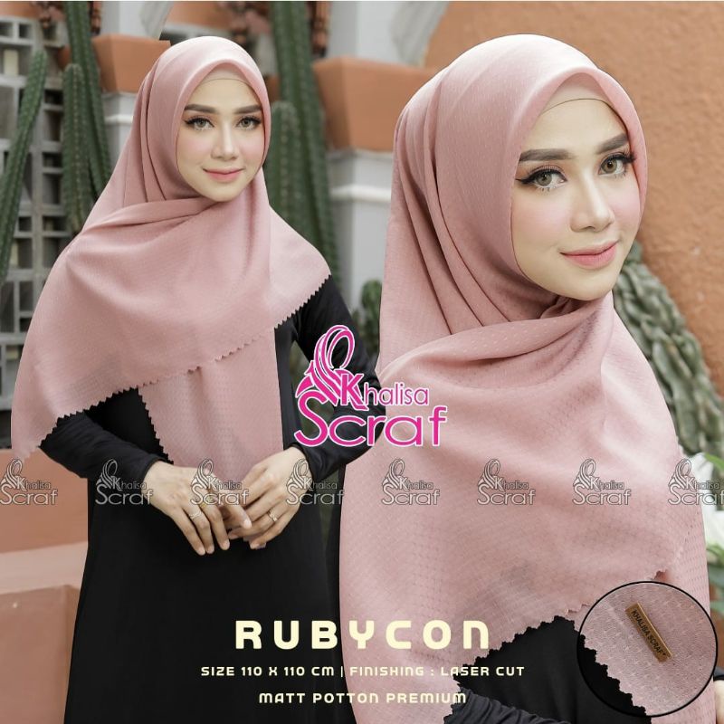 AZURAH SCRAF// JILBAB SEGI EMPAT LASERCUT// JILBAB BELLA SQUARE// RUBYCON