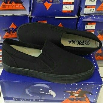 Sepatu hitam px style 179 slip on - Navy, 38