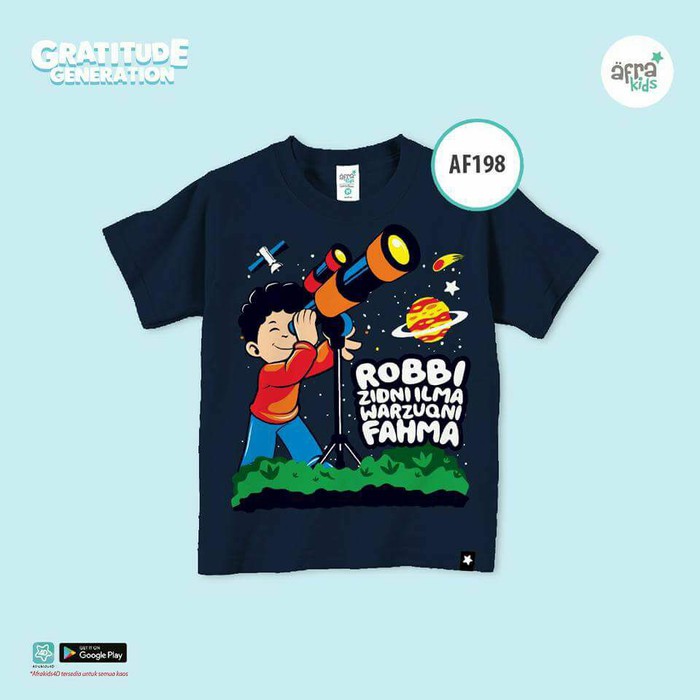 BAJU / KAOS ANAK MUSLIM ROBBI ZIDNI ILMA AFRA KIDS (SIZE XL) AF198