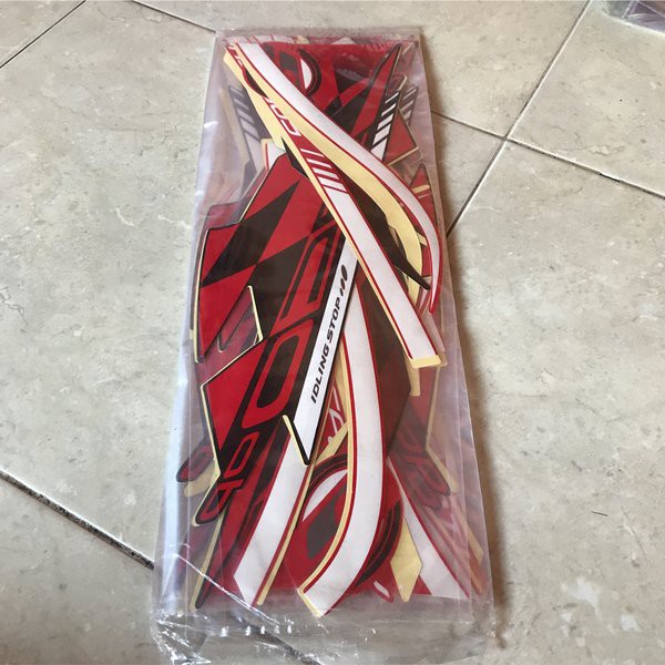 Striping Stiker Les Body Scoopy Sporty 2018 Hitam Merah