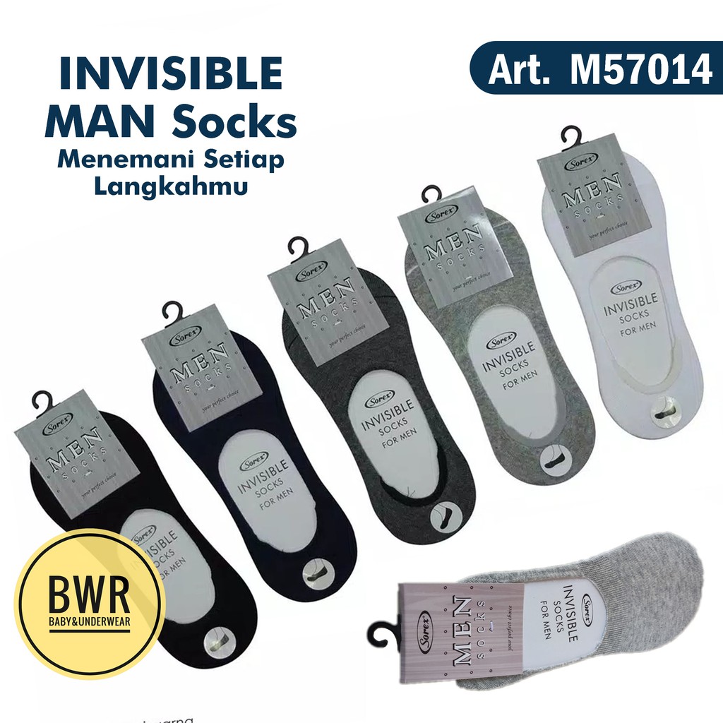 Kaos Kaki Sorex M5714 Invisible Socks Man / 5714 Kaos Kaki Pria Pendek Kantor Office | Bwr