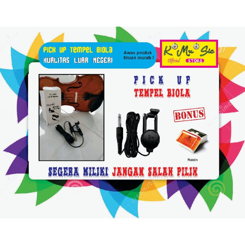 Pick up tempel untuk biola atau violin kualitas import