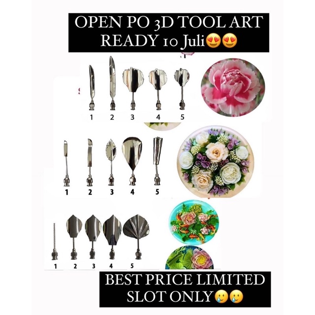 pre order - tools 3D jelly art bunga suntik jelly bunga suntik