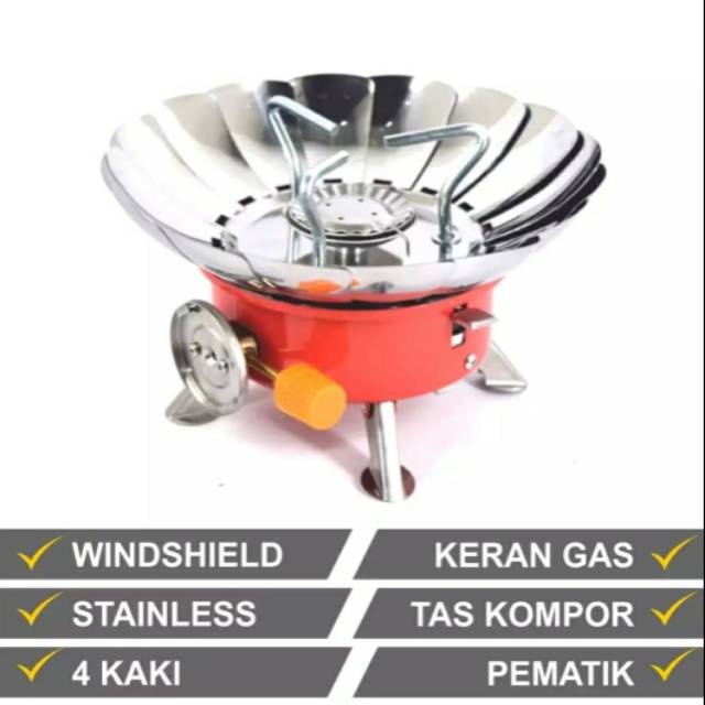 Kompor camping portable kembang