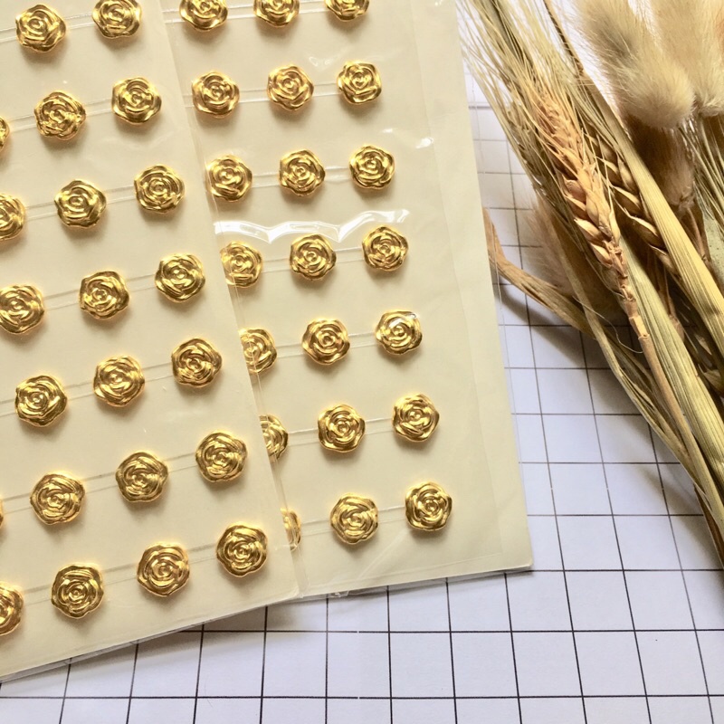 

Stiker sticker foil epoxy nail deco love pearl rose gold silver photocard nail airt