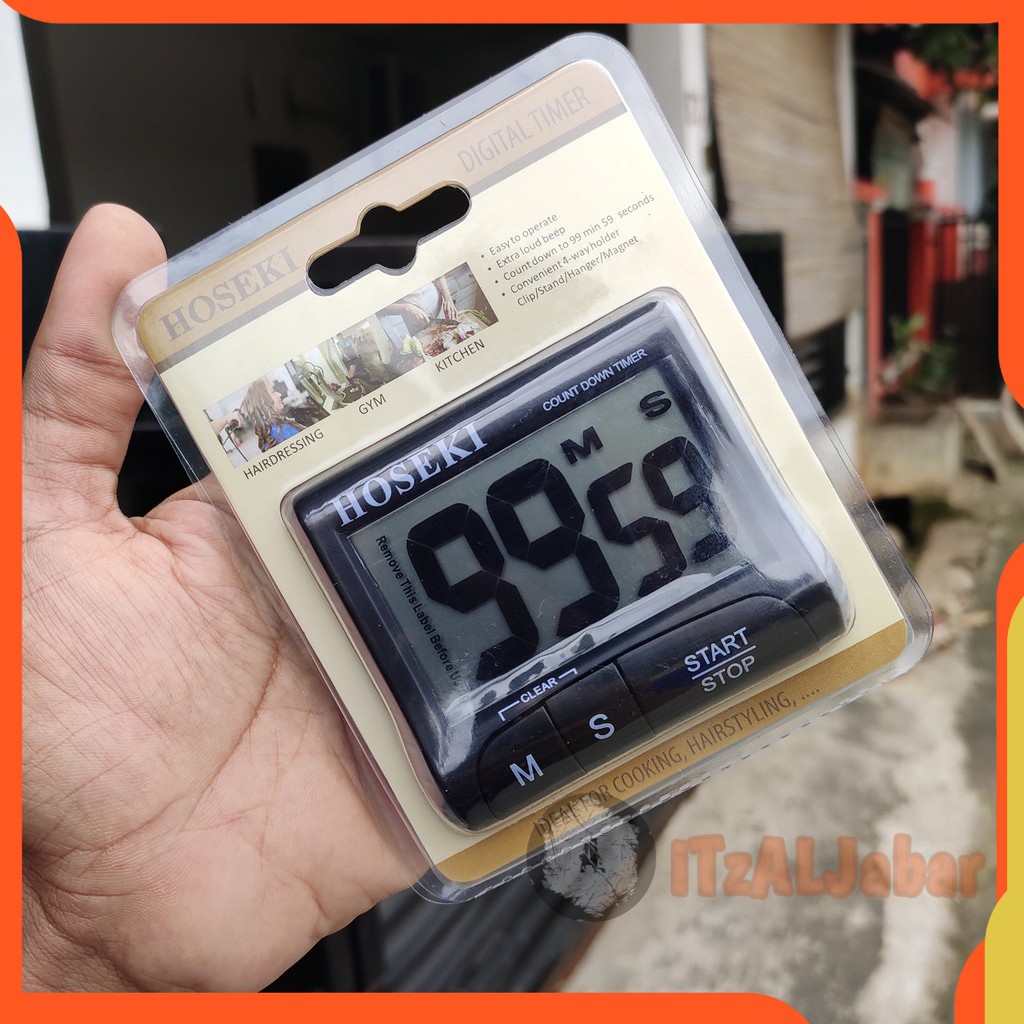 Original Digital timer Stopwatch Dapur Timer Hoseki 2206 Asli