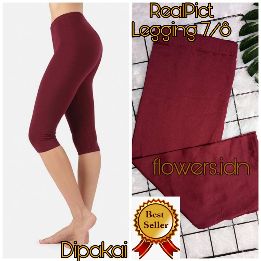 Legging 3/4 Ukuran S-M Celana Legging Wanita