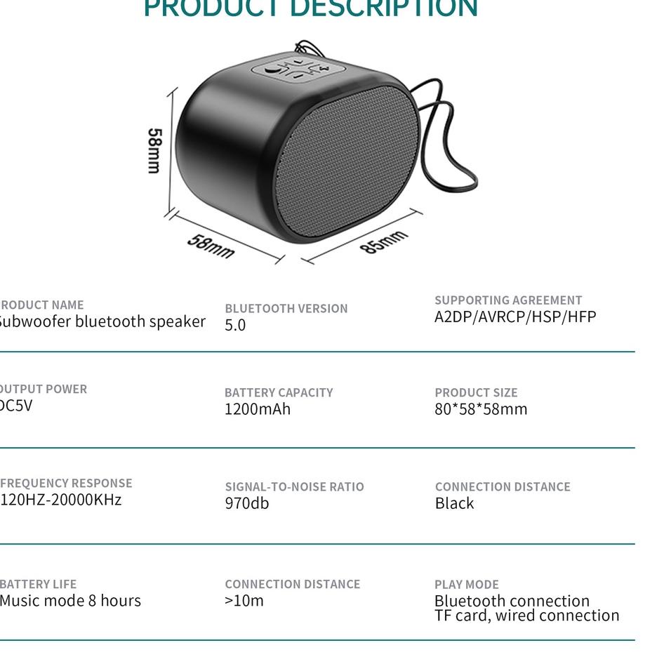 Newfun NFS002 Speaker Bluetooth Portable Super Bass TWS