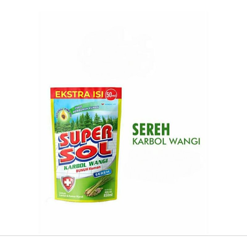 Wing's Supersol Karbol Wangi Sereh 750ml