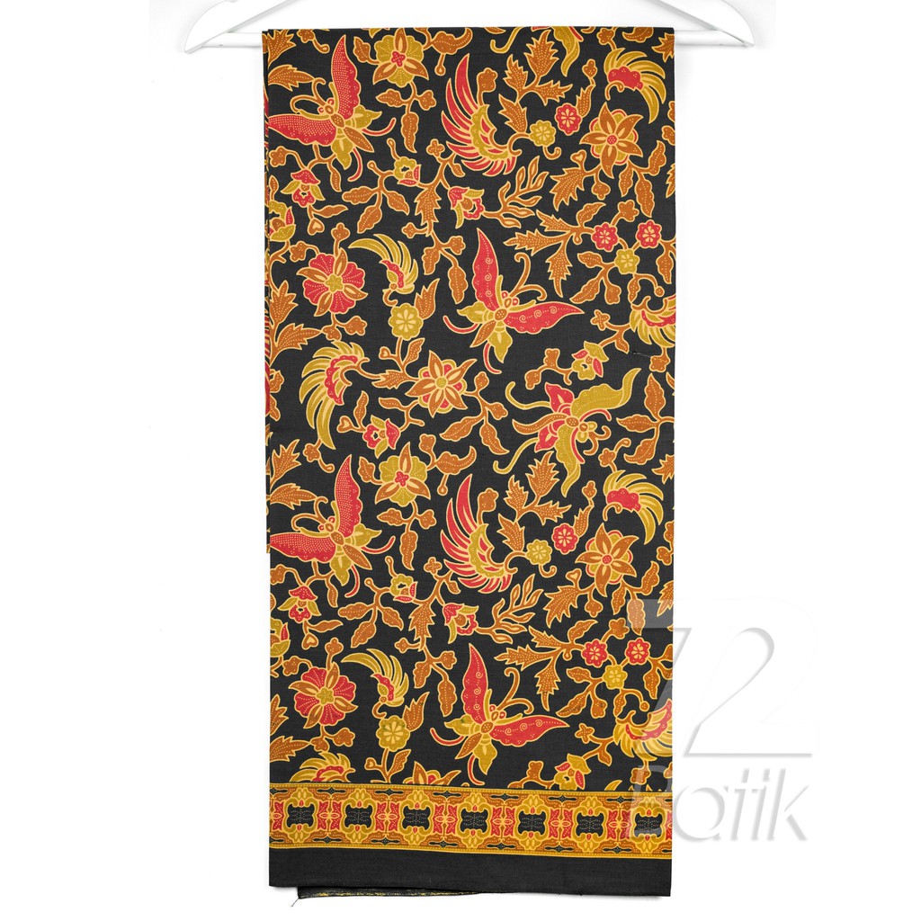 KEMEJA BATIK PRIA Lengan Pendek Premium Warna Motif Kupu Warna Hitam Orange 724771 Cap 72 - Baju Kemeja Atasan Pakaian Setelan Batik Pria Cowok Laki Laki Remaja Keluarga Kantor Lengan Pendek Modern Slimfit Slim Fit Premium Kekinian