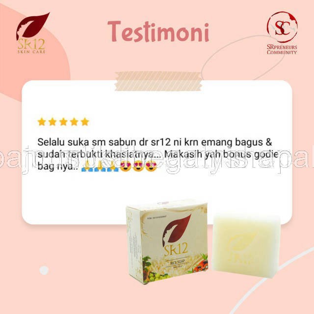 SABUN BERAS HERBAL SR12 TERLARIS..!! RICE SOAP / SABUN JERAWAT BPOM / KULIT BERMINYAK &amp; SENSITIF