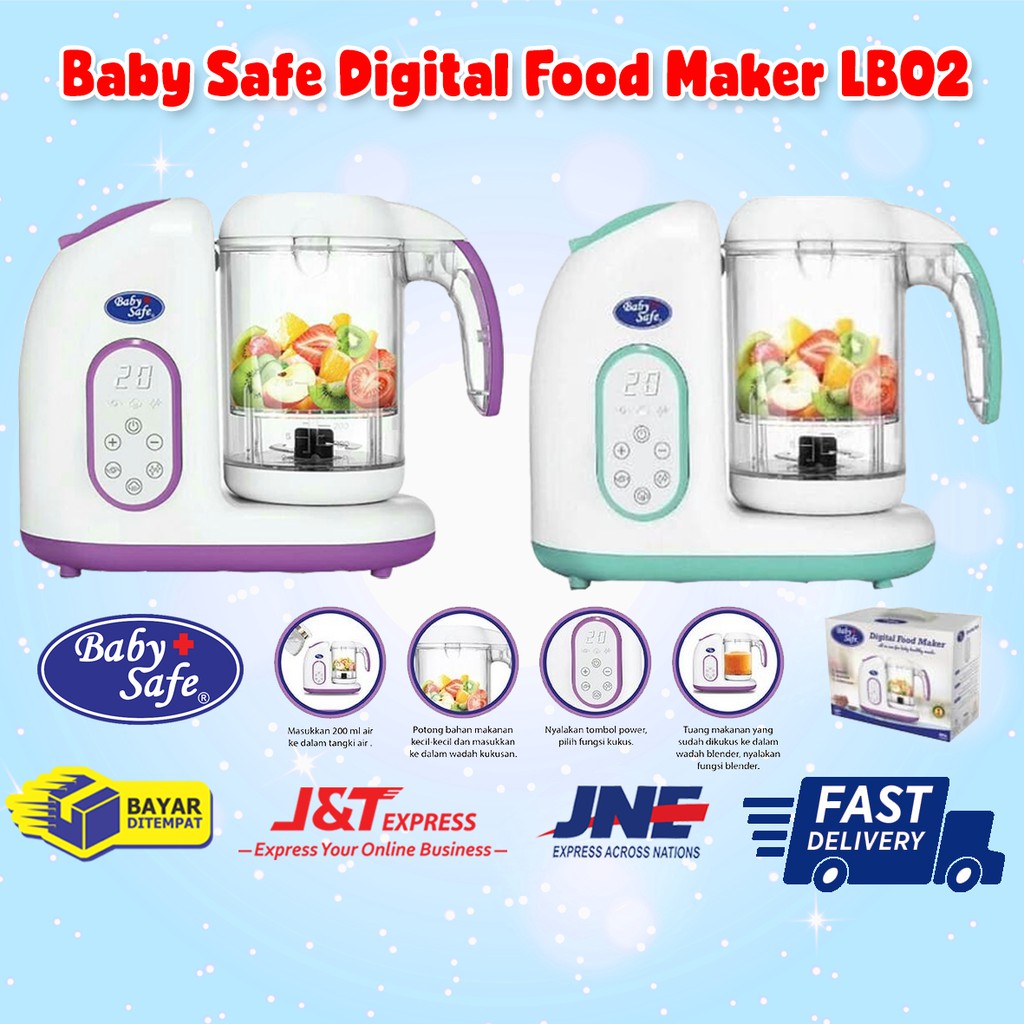 Blender Pengukus Makanan Bayi Baby Safe Digital Food Maker LB02