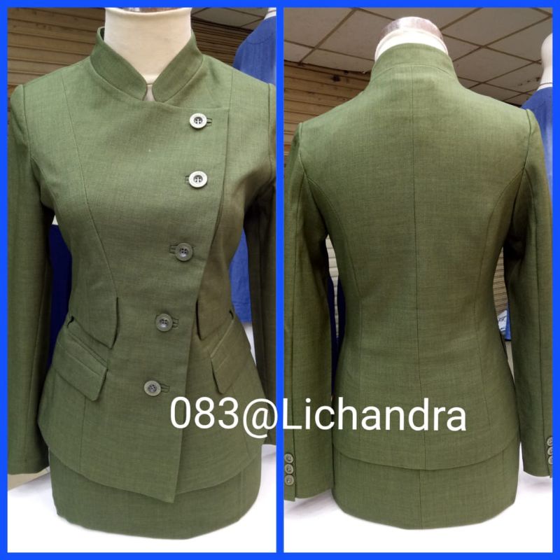 seragam pemda linmas lichandra seragam kerja / pakaian wanita/ linmas / blazer / lichandra original