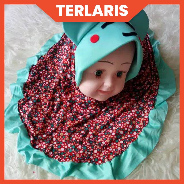 JILBAB ANAK &amp; BAYI LUCU LOL LED MUSIK 0-2 TAHUN UNYIL / HIJAB ANAK BAYI KARAKTER LUCU