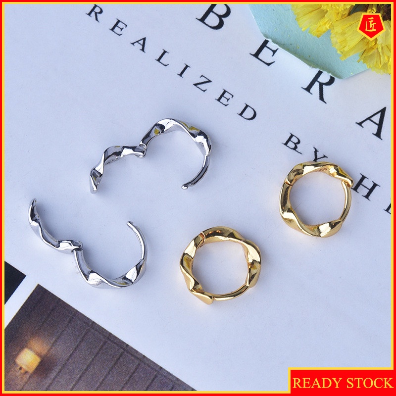 [Ready Stock]Simple Personality Mobius Strip S925 Silver Earrings