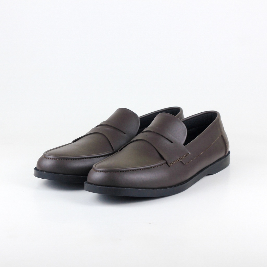 ELVRA Footwear - Sepatu Formal Pria Slip On Loafer Casual Kulit- New Flow Black Series