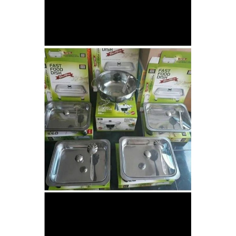 Prasmanan set full kaca ( 5set)/tempat prasmanan full kaca