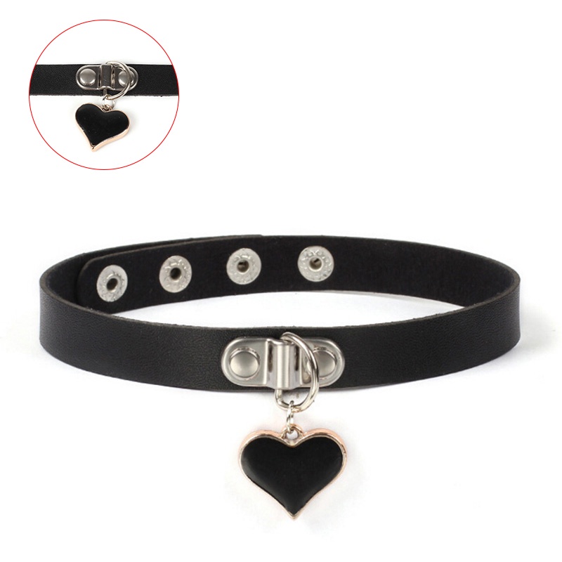 Kalung Choker Bahan Kulit PU Gaya Punk Gothic