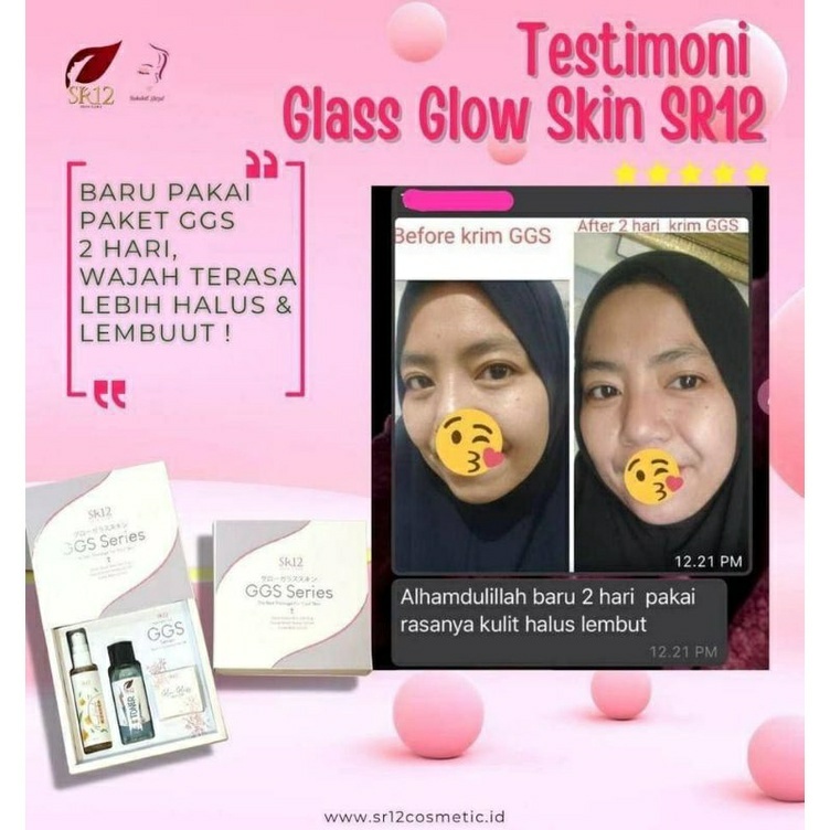 GGS SR12 / GLOW GLASS SKIN GEL / MENCERAHKAN KULIT WAJAH / RED GEL