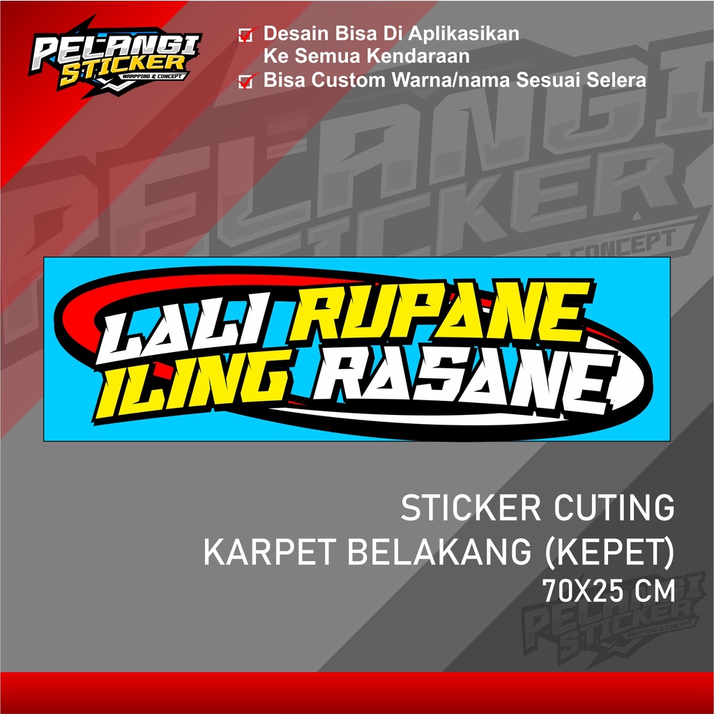 Stiker Karpet Belakang Truk Stiker Kepet Karpet Belakang Stiker Variasi Truck 28 truk 70x25cm printi