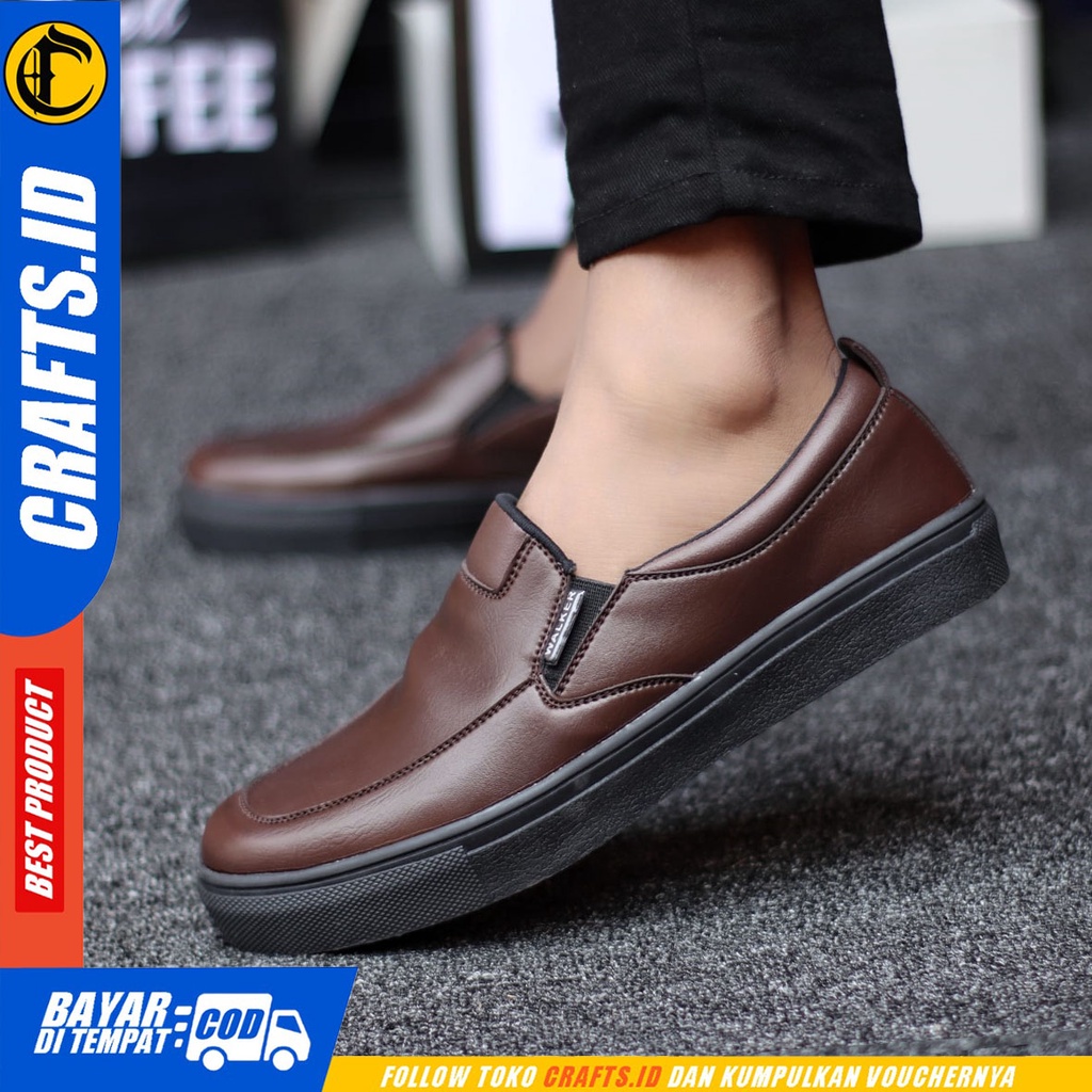 CRAFTS Irics - Sepatu Formal Pantofel Kerja Casual Slop Pria