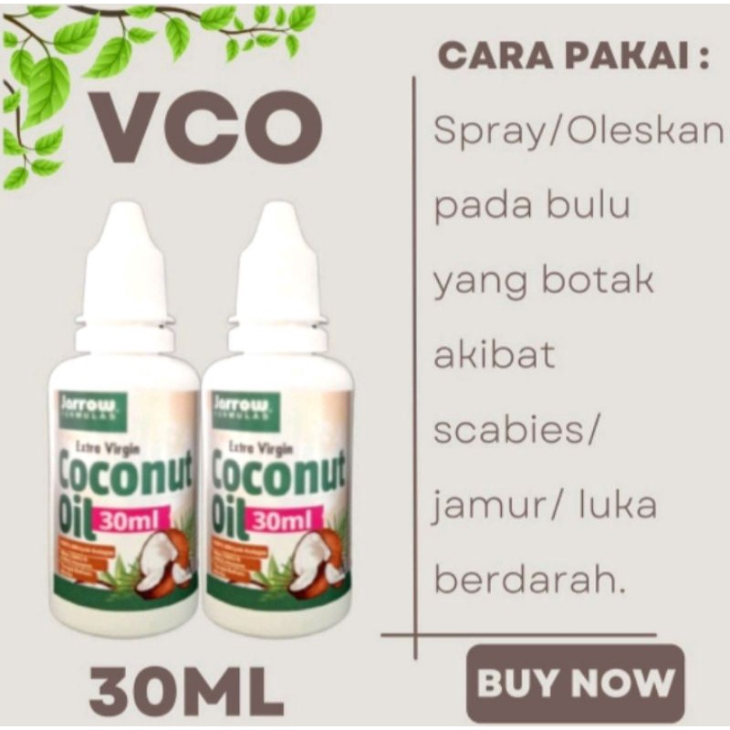 Minyak Kelapa VCO virgin Coconut Oil 30ml Obat Kadas Kudis Scabies kucing anjing