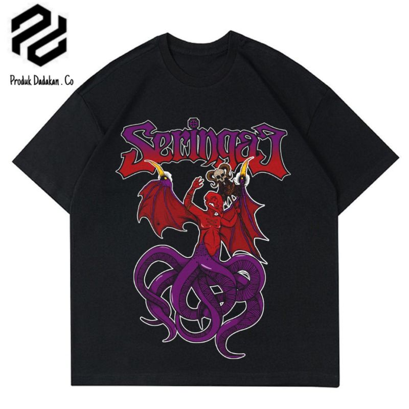kaos baju SERINGAI tshirt musik rock / t-shirt oversize rap tee lokal / VINTAGE / pria wanita dewasa