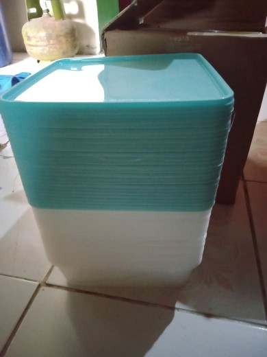 Thinwall 2000 Ml + Tutup Warna Biru Muda Merek Fim Harga 1 Roll Isi 25 Pcs