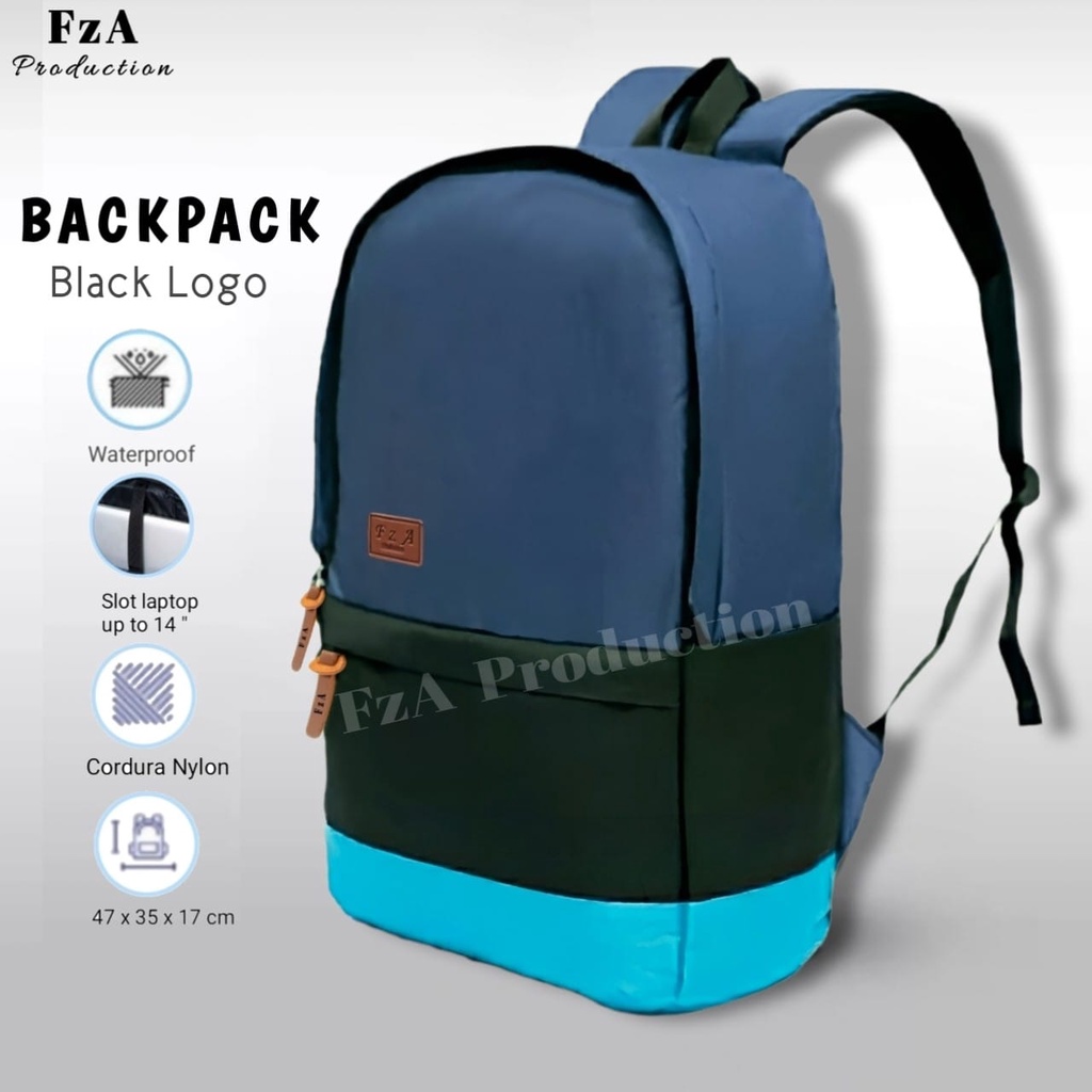 FzA Official - Tas Ransel Punggung Distro Casual Pria Wanita / Tas Ransel Laptop Backpack Original - BLQT