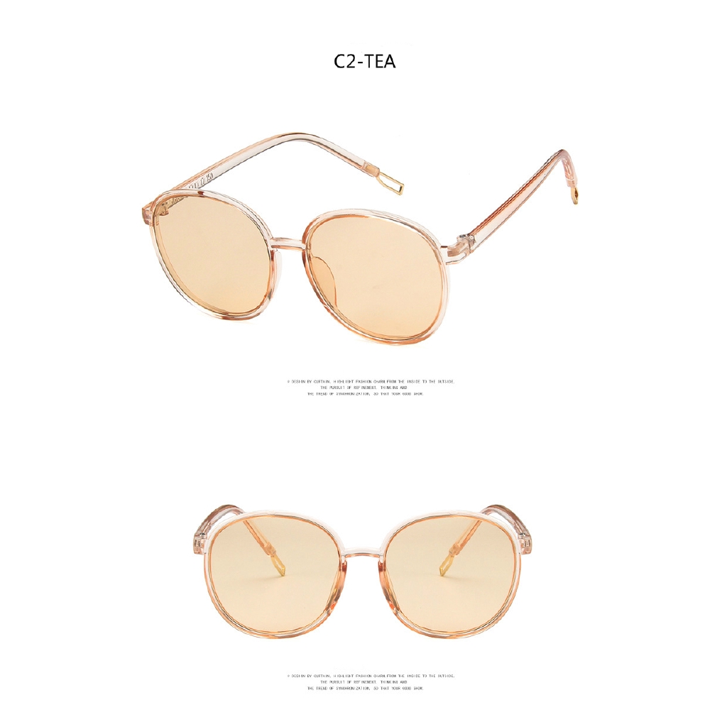 Korean style round big frame all-match simple men's and women's sunglasses