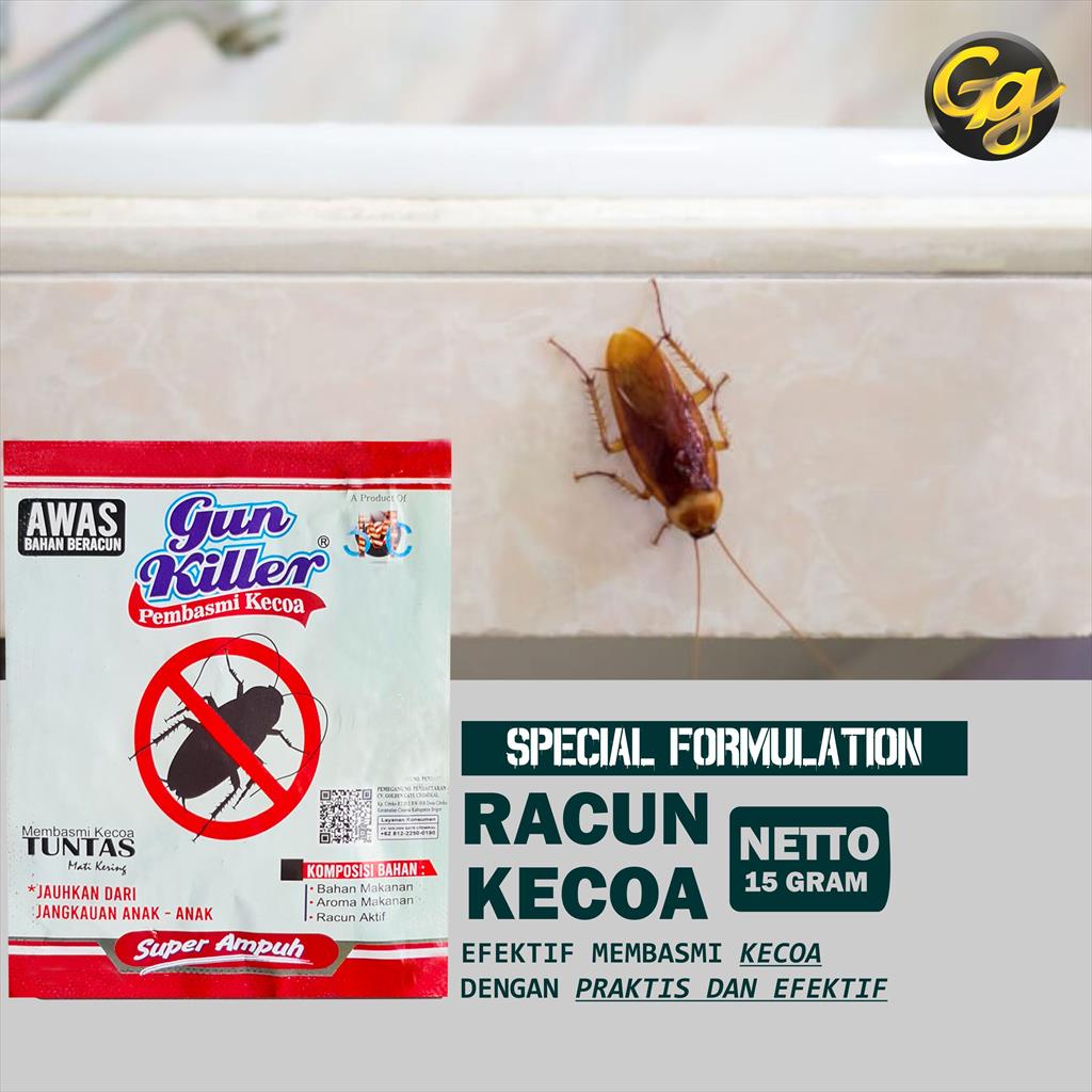 GUN KILLER PEMBASMI KECOAK SACHET 15 GRAM INSEKTISIDA