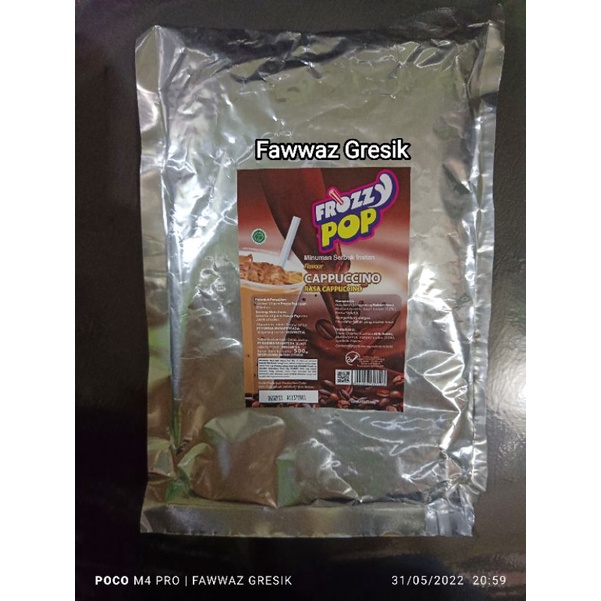 Bubuk Minuman Serbuk Instant 500gr Frozzy Pop / Powder Drink Frozzy Pop Cokelat Mangga Cappucino Avocado 500 gr