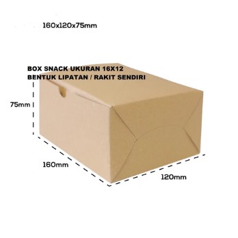 

Box Kraft Dus Kue Snack Coklat Kotak 16x12x7,5