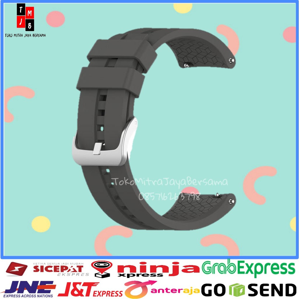 STRAP SILIKON 22mm SMARTWATCH HUAWEI GT2 46mm GT ACTIVE HONOR MAGIC BAND SAMSUNG MOTIF GARIS