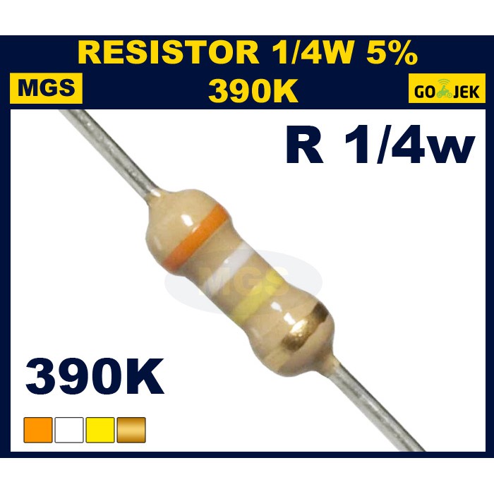 Resistor 1/4w 390K 5% 1000PCS